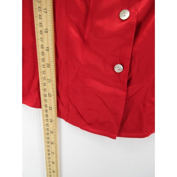 VINTAGE Jaclyn Smith Shirt Medium Classic Button Up Evenings Shiny NEW - Picture 6 of 13